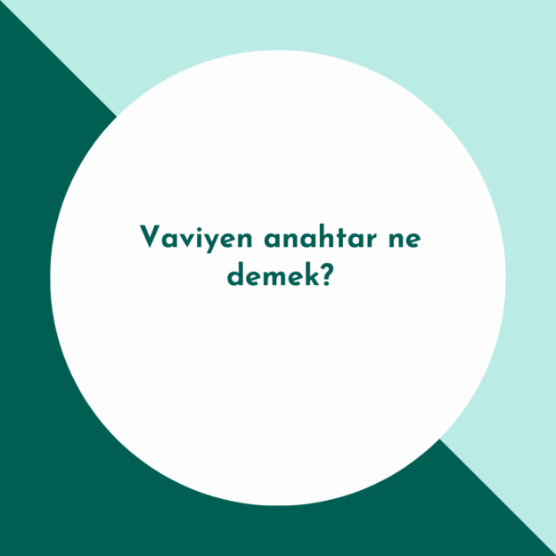 Vaviyen anahtar ne demek? 1