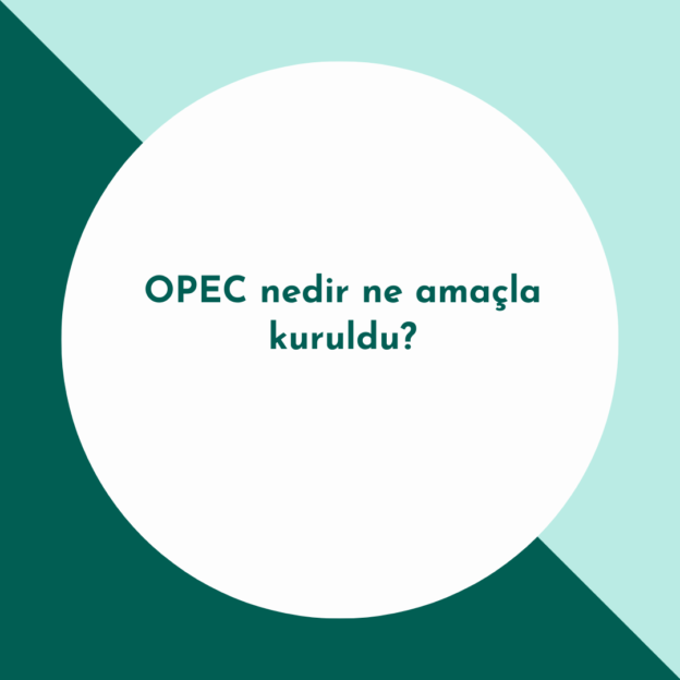 OPEC nedir ne amaçla kuruldu? 1