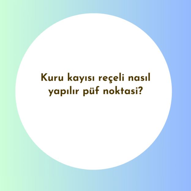 Kuru kayısı reçeli nasıl yapılır püf noktasi? 1