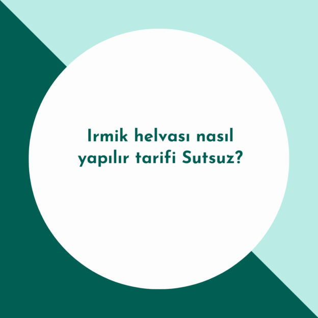 Irmik helvası nasıl yapılır tarifi Sutsuz? 1