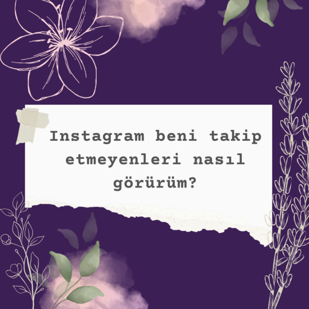 Instagram beni takip etmeyenleri nasıl görürüm? 1