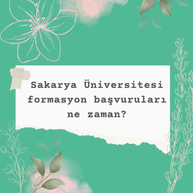 Sakarya Üniversitesi formasyon başvuruları ne zaman? 1