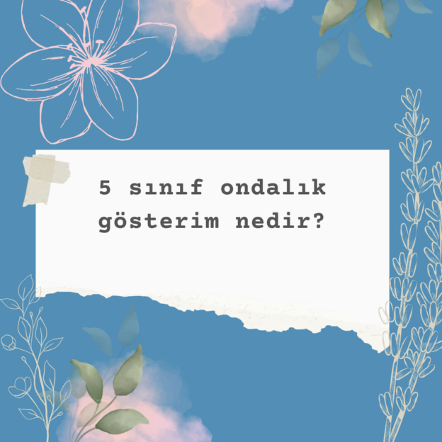 5 sınıf ondalık gösterim nedir? 1