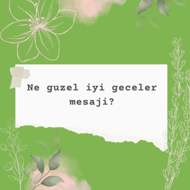 Ne guzel iyi geceler mesaji? 1