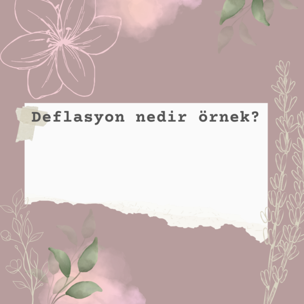 Deflasyon nedir örnek? 1