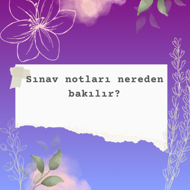 Sınav notları nereden bakılır? 3