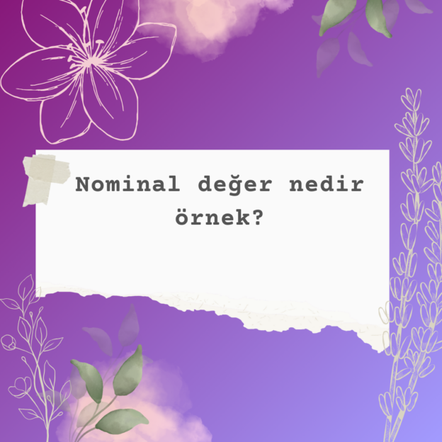 Nominal değer nedir örnek? 1