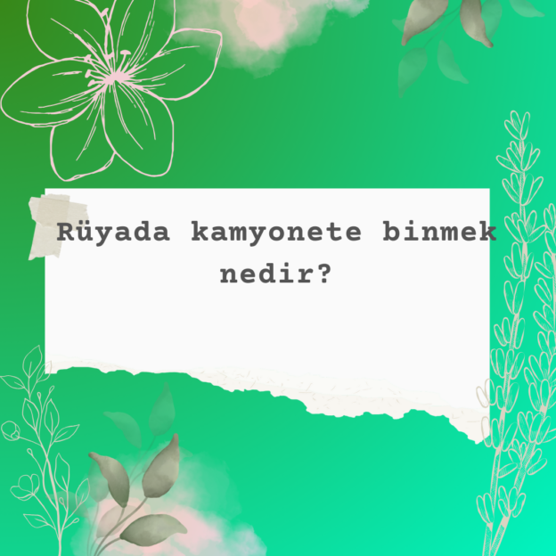 Rüyada kamyonete binmek nedir? 1