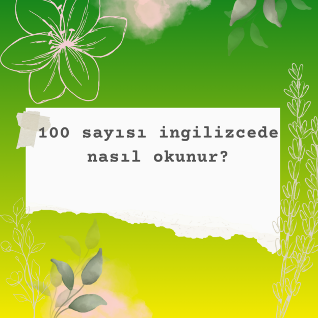 100 sayısı ingilizcede nasıl okunur? 2