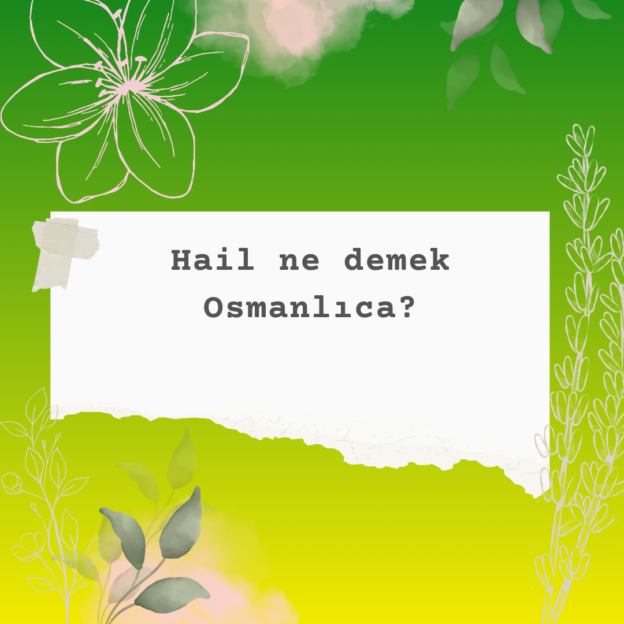 Hail ne demek Osmanlıca? 6