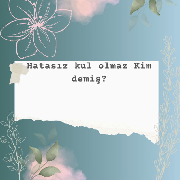 Hatasız kul olmaz Kim demiş? 1